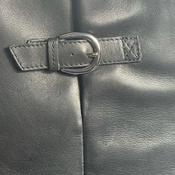 Steve Madden Leary Black Leather Tall Lug Sole Boots Size 9M - Picture 3 of 12